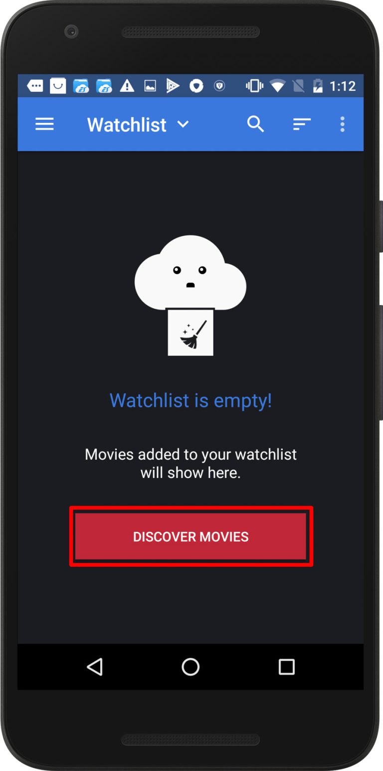 DISCOVER MOVIES button is not navigating to Discover screen