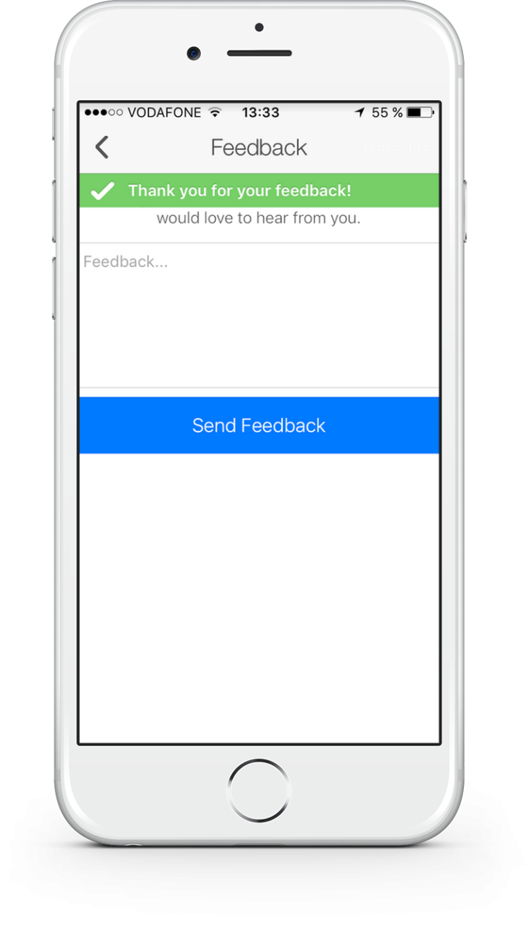 There is ability to send one backspace to the feedback field