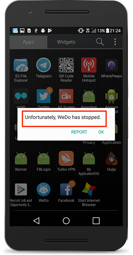 WeDo app - Name with spaces crash / Weekly bug crawl by QAwerk