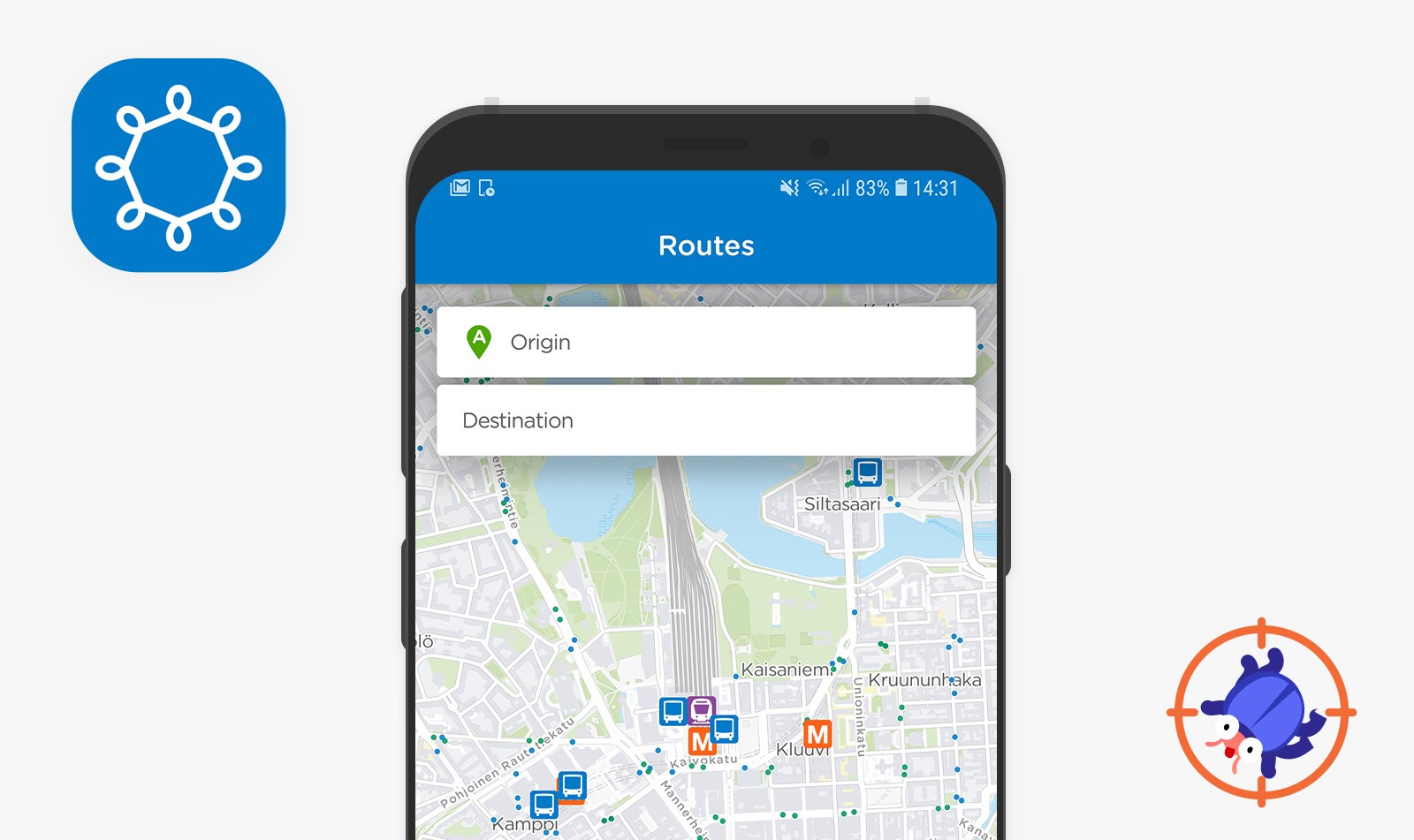 HSL – Tickets, route planner and information for Android:  Weekly Bug Crawl by QAwerk