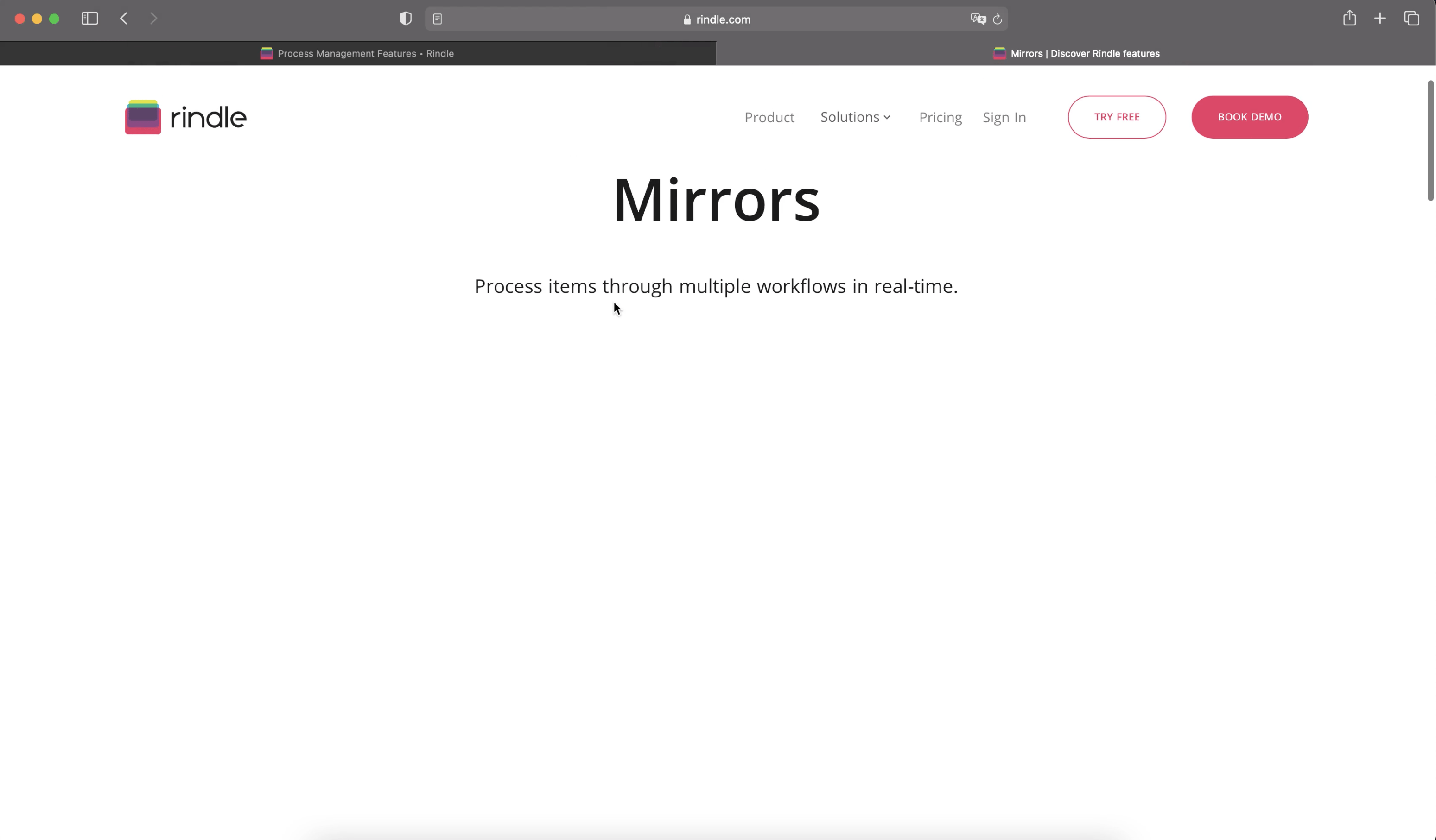 The Mirrors animation section takes too much time to load