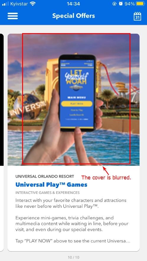 Bugs‌ ‌found‌ ‌in‌ Universal Orlando Resort ‬for iOS: ‌QAwerk‌ ‌Bug‌ ‌Crawl‌