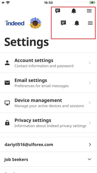 Icons ‘message’, ‘bell’ and ‘menu’ are duplicated after user logs in