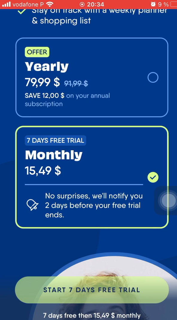 No bugs found after checking free trial subscription
