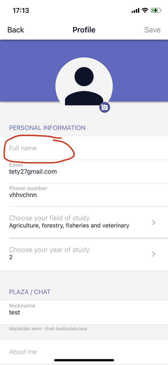 Impossible to fill in ‘Full name’ field on ‘Modify profile’ form