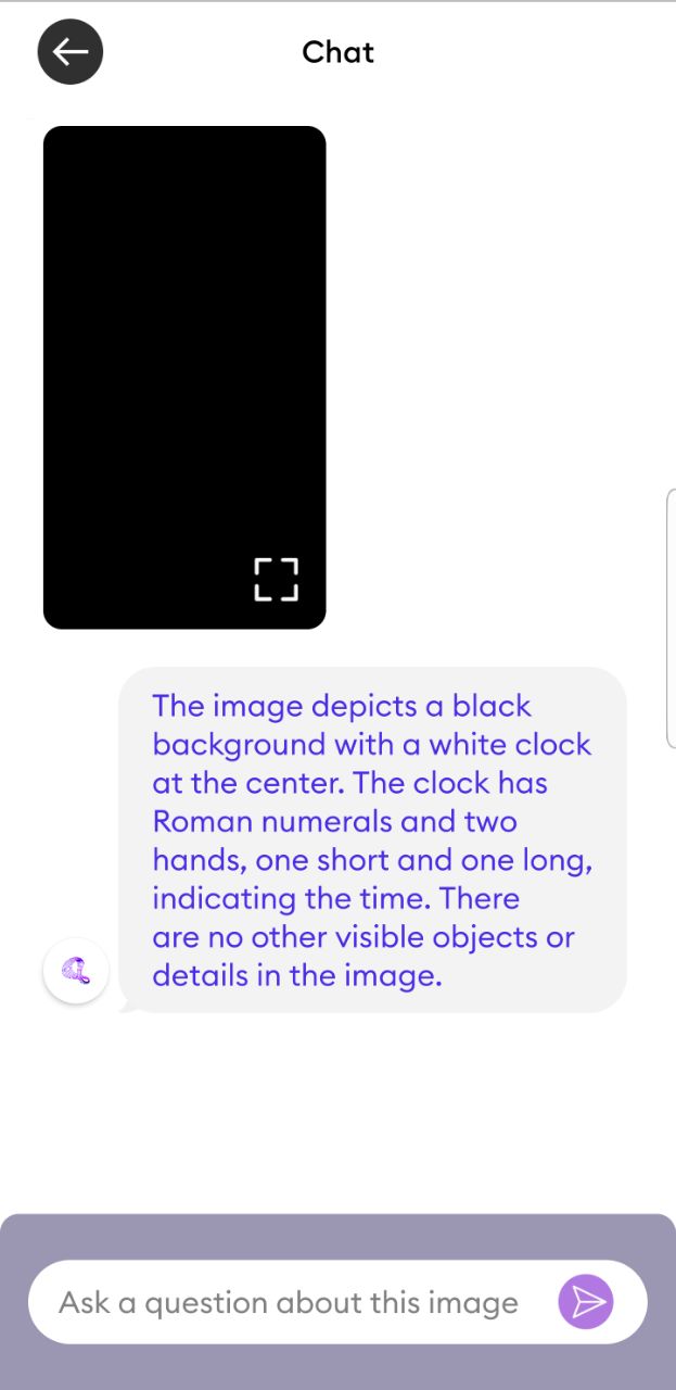 Incorrect description is recognized for completely black image