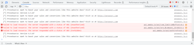 Three errors displayed at session's end