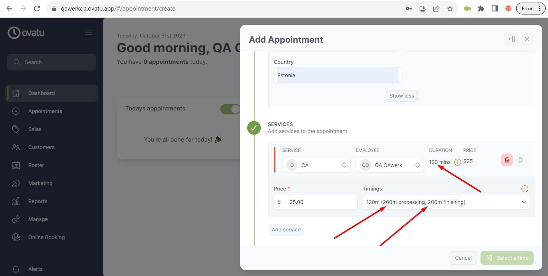 Timings don’t add up to match total duration