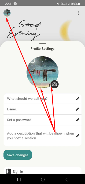 No bugs found after adding image for profile photo