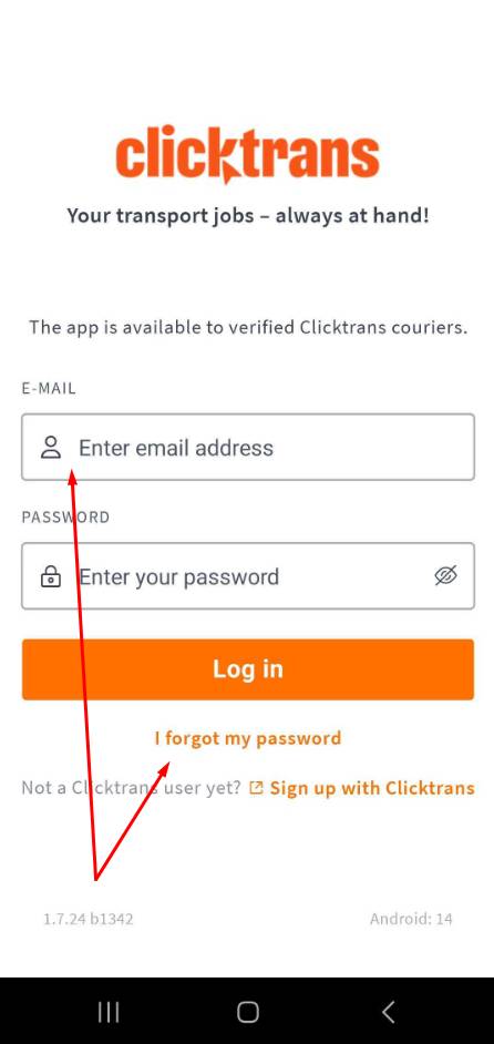Forgot My Password button allows access for unregistered users without registration