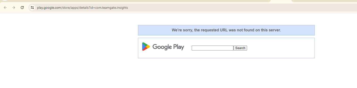 Google play app download link non-functional