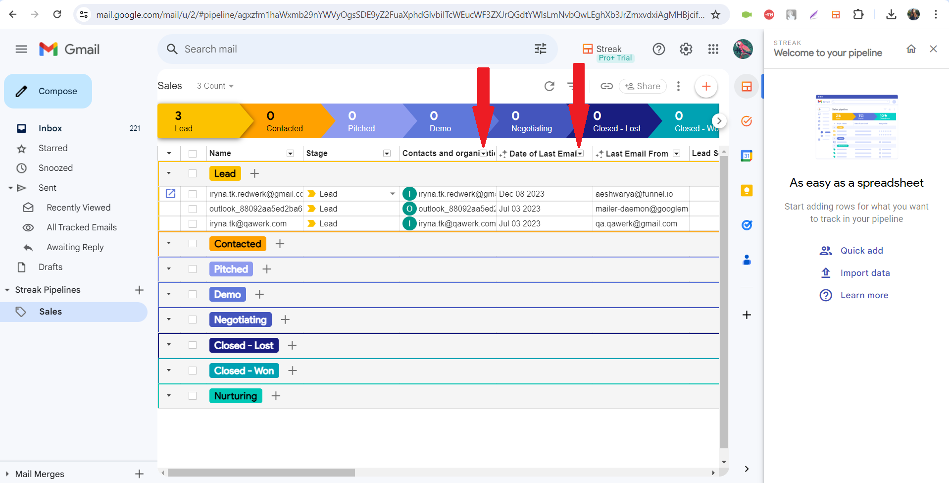 Sorting arrows overlap column names