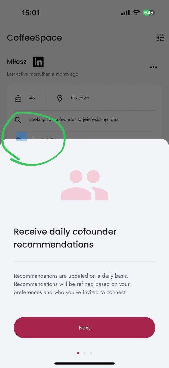 Colored square remains on screen after selecting search bar filter