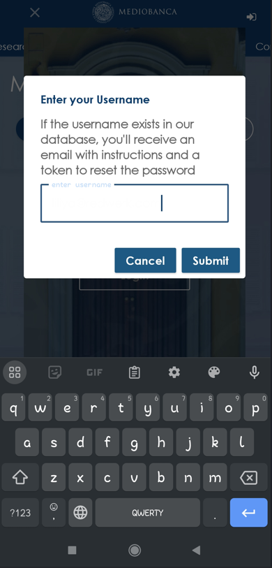 Text in enter username field is same color as background