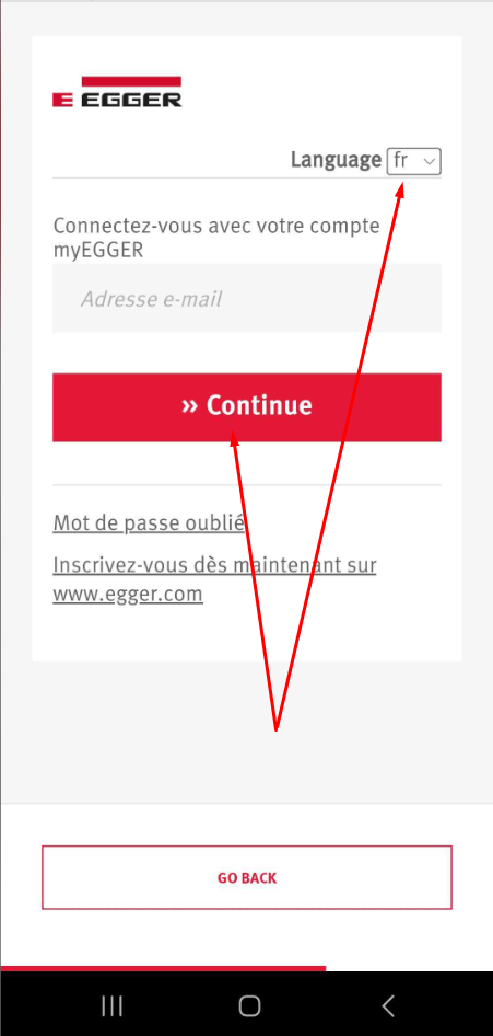 “Continue” button fails translation upon language change