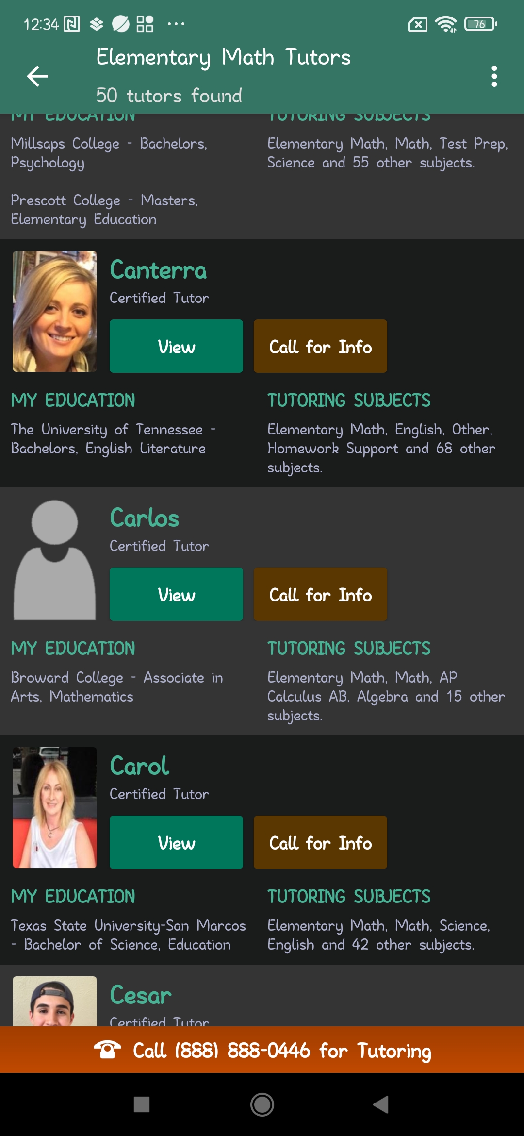 Unable to upload photo on tutor card