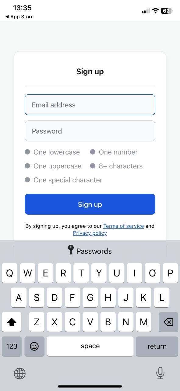 Email input field triggers text keyboard instead of email keyboard