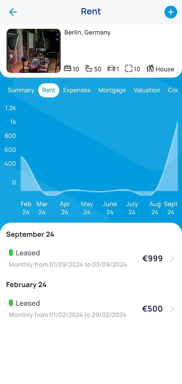 ‘Rent’ tab's graph displays negative values when smoothing is applied