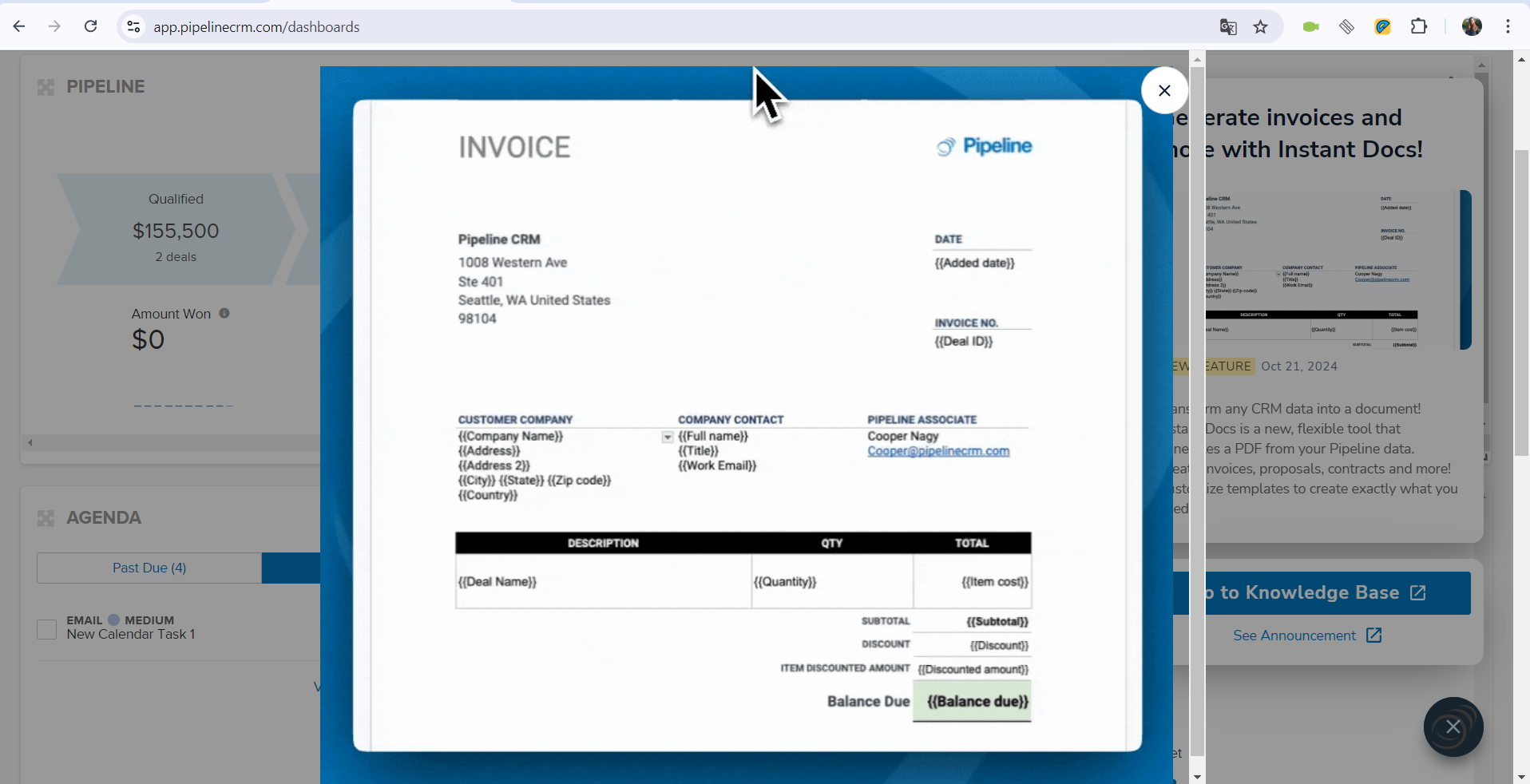 Poor image quality of generated invoice template