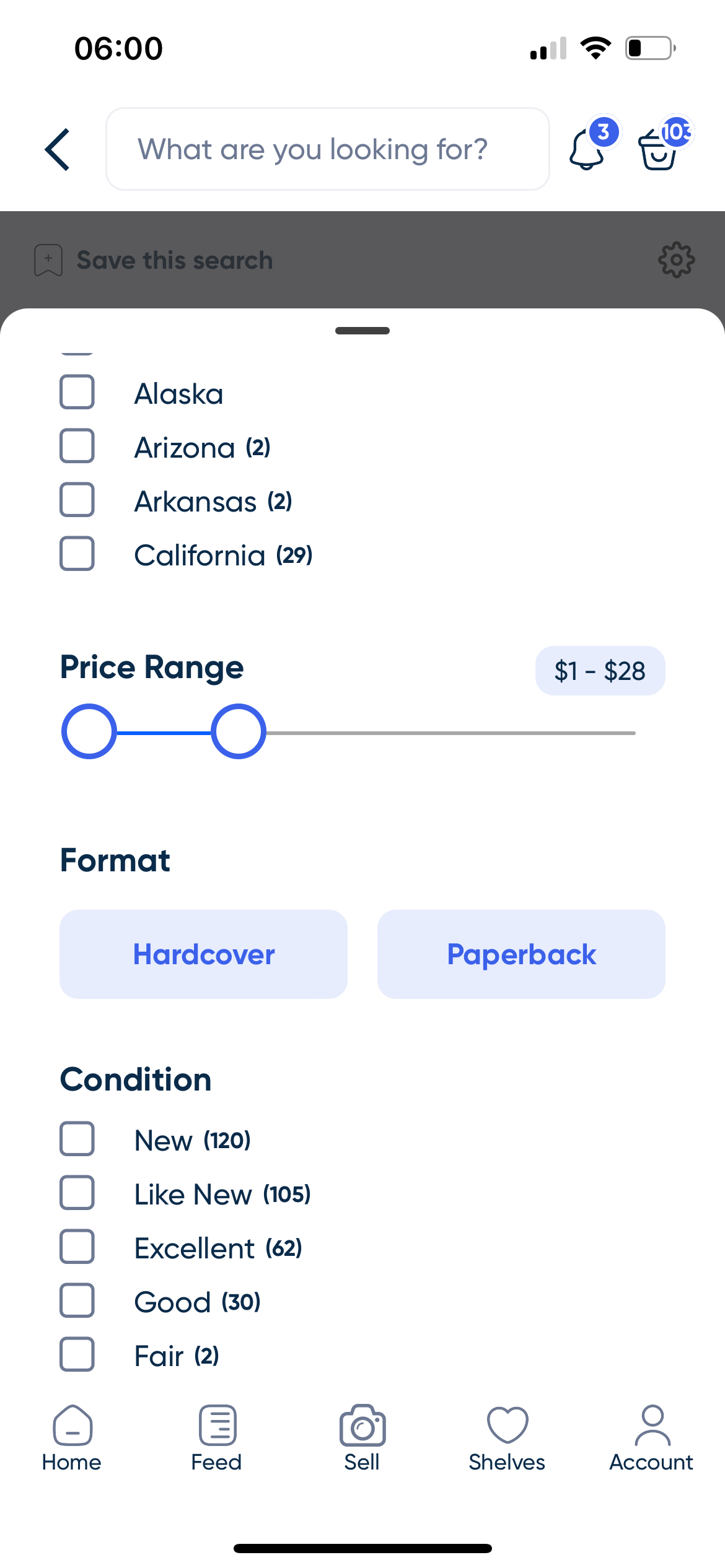 User unable to select price range less than $1 in filter bottom sheet