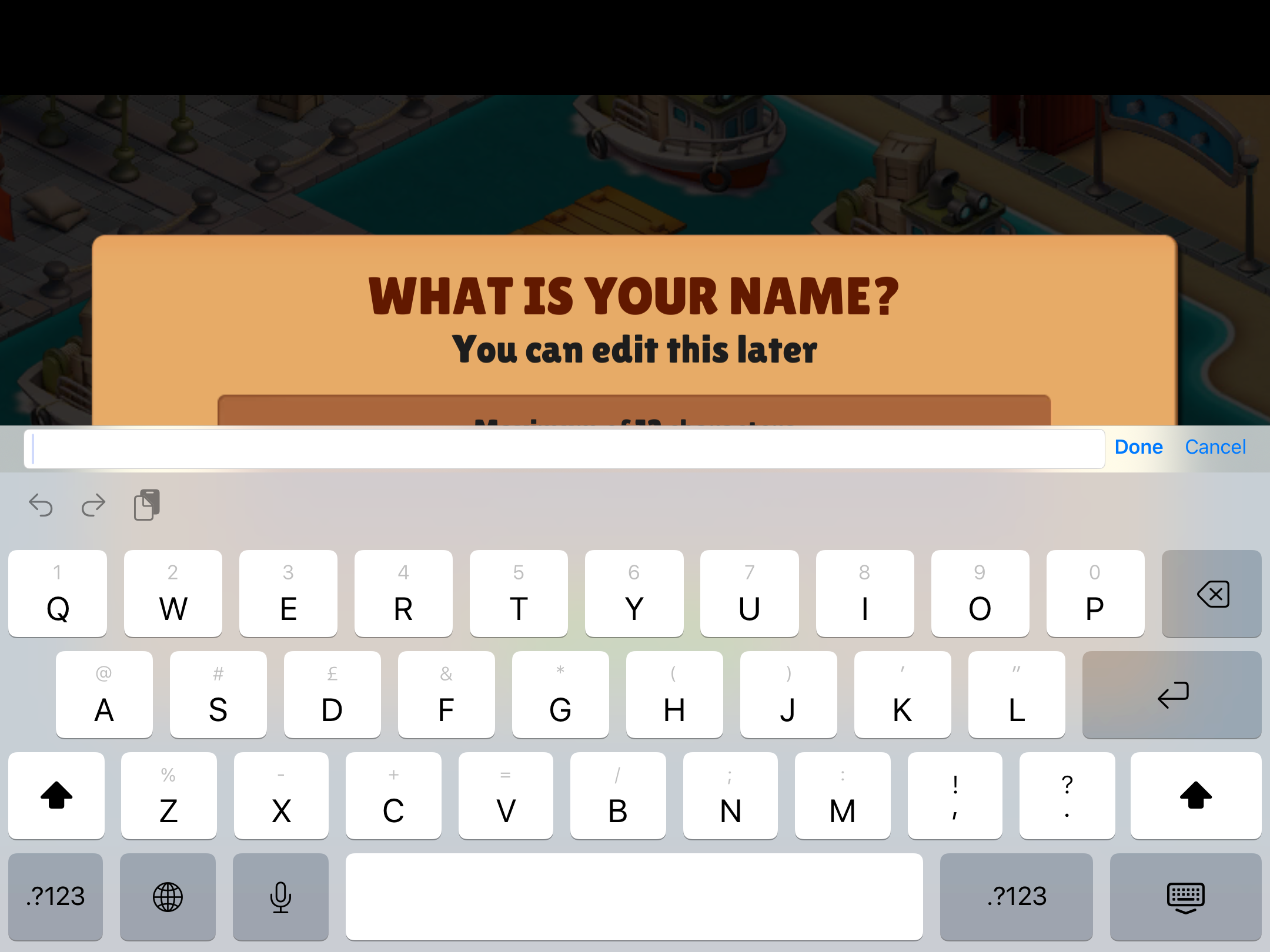 ‘What is your name’ textbox is overlapped by keyboard