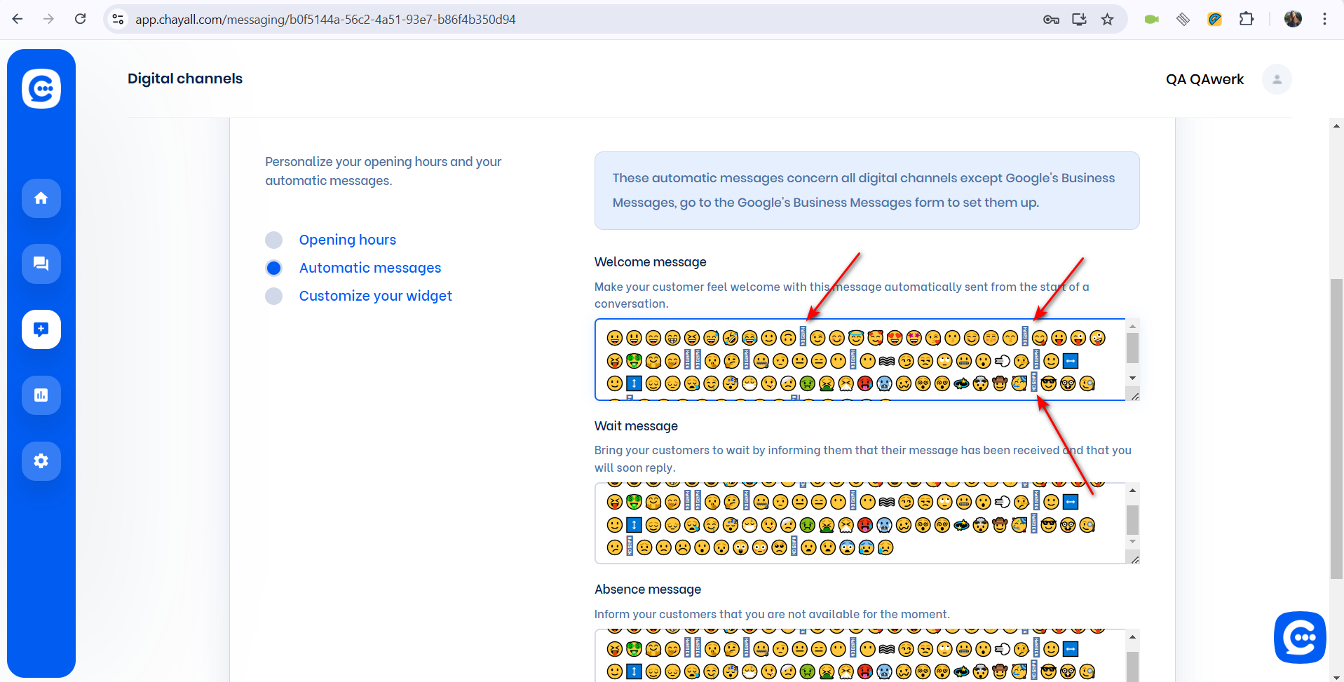 Not all standard emojis are displayed in input field